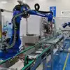 6 Aixs Yaskawa रोबोट आर्म GP180-120 के साथ CNGBS अनुकूलित सुरक्षा बाड़ के रूप में पैलेटिंग रोबोट